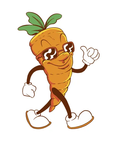 Retro Cartoon Carrot