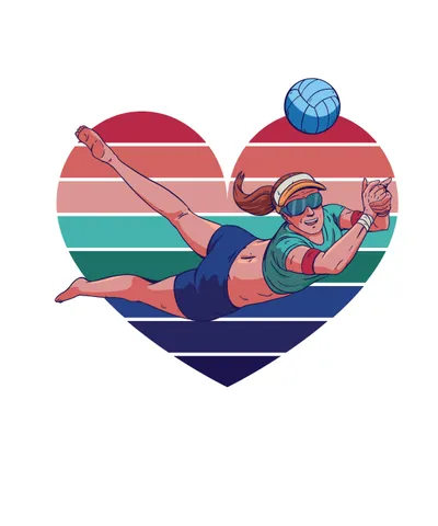 Volleyball Sport Girl Heart