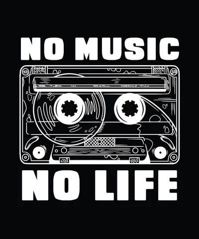 Cassette Tape Music Line Art