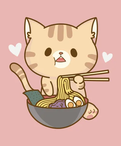 Ramen Cat Cute