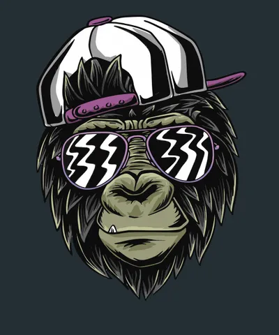 Cool Monkey with Glasses