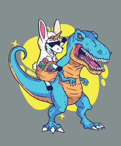 Unicorn Riding T-Rex