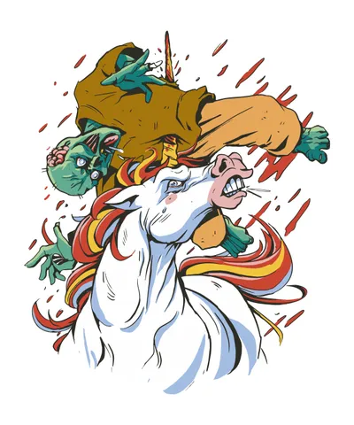 Unicorn and Zombie Monster