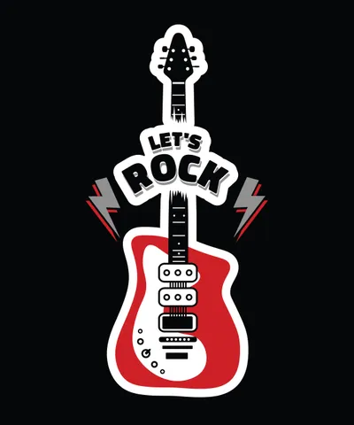 Guitar Rock Sticker