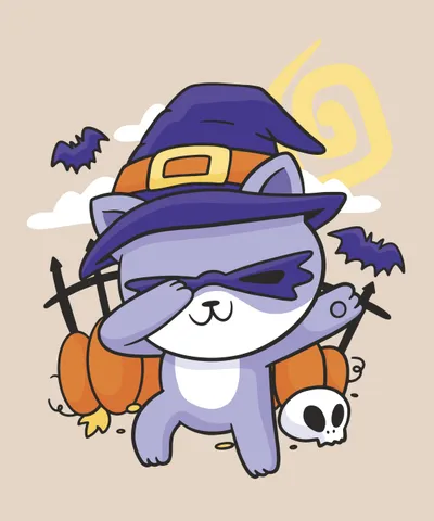 Halloween Cat Dabbing