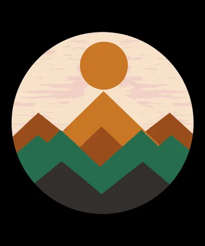 Geometric Mountain Landscape