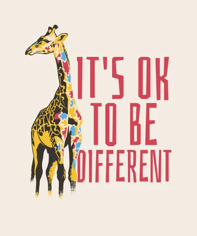 Colorful Giraffe Animal
