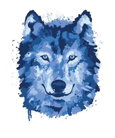 Wolf Head Watercolor