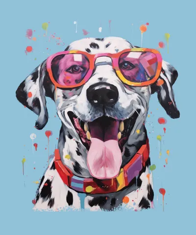 Colorful Dalmatian Dog