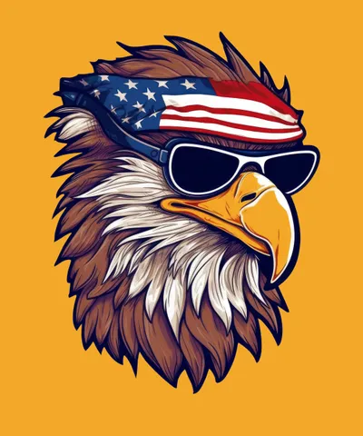 Eagle with American Headband