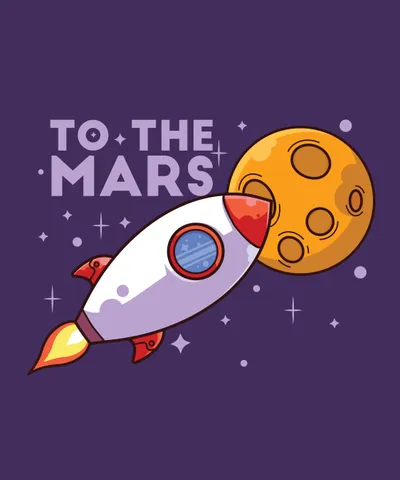 Rocket to Mars Cartoon