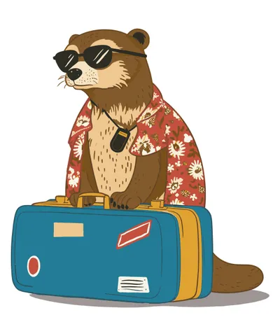Otter Animal on Vacation