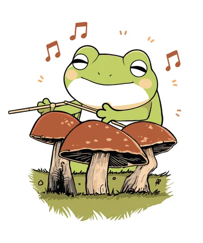 Frog Playing Drums