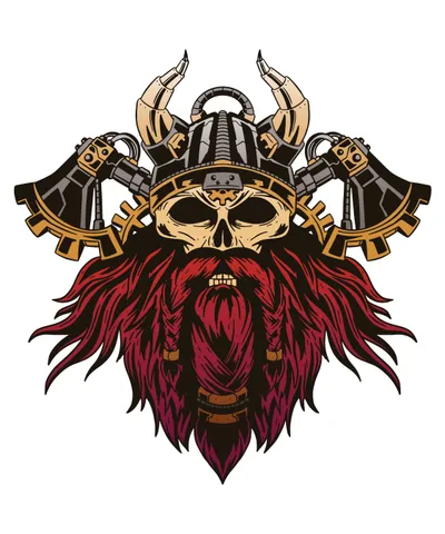 Steampunk Viking Skull