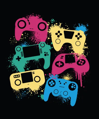 Gaming Joysticks Graffiti